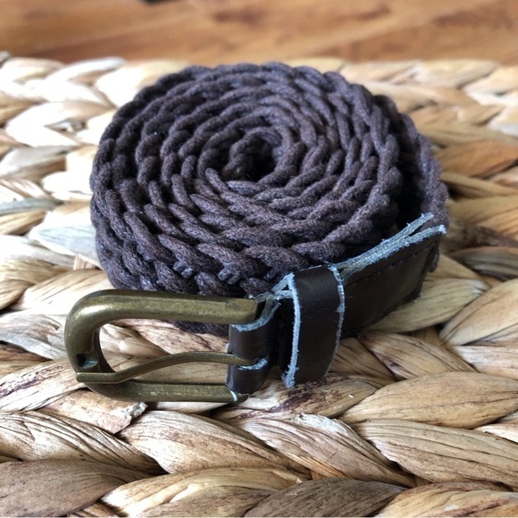 Brown nylon breaded belt - Picture 1 of 4